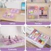 imageMarbrasse 2 Pack Desk Drawer Organizer Mesh Drawer Organizer Tray with 8 Adjustable Compartments Desk Organizers and Accessories 5 Dividers Drawer for Office Supplies Makeup ampamp Vanity BlackPurple
