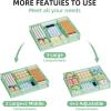 imageMarbrasse 2 Pack Desk Drawer Organizer Mesh Drawer Organizer Tray with 8 Adjustable Compartments Desk Organizers and Accessories 5 Dividers Drawer for Office Supplies Makeup ampamp Vanity BlackGreen