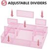 imageMarbrasse 2 Pack Desk Drawer Organizer Mesh Drawer Organizer Tray with 8 Adjustable Compartments Desk Organizers and Accessories 5 Dividers Drawer for Office Supplies Makeup ampamp Vanity BlackPink