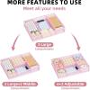 imageMarbrasse 2 Pack Desk Drawer Organizer Mesh Drawer Organizer Tray with 8 Adjustable Compartments Desk Organizers and Accessories 5 Dividers Drawer for Office Supplies Makeup ampamp Vanity BlackPink