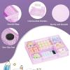 imageMarbrasse 2 Pack Desk Drawer Organizer Mesh Drawer Organizer Tray with 8 Adjustable Compartments Desk Organizers and Accessories 5 Dividers Drawer for Office Supplies Makeup ampamp Vanity BlackPurple