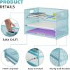 imageMarbrasse 3 Tier Paper Organizer Letter Tray Mesh File Organizer with Handle Paper Sorter Desk Organizer for Home Office SuppliesBlue