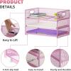 imageMarbrasse 3 Tier Paper Organizer Letter Tray Mesh File Organizer with Handle Paper Sorter Desk Organizer for Home Office SuppliesPink