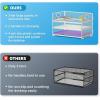 imageMarbrasse 3 Tier Paper Organizer Letter Tray Mesh File Organizer with Handle Paper Sorter Desk Organizer for Home Office SuppliesWhite