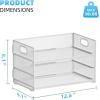 imageMarbrasse 3 Tier Paper Organizer Letter Tray Mesh File Organizer with Handle Paper Sorter Desk Organizer for Home Office SuppliesWhite