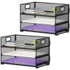 imageMarbrasse 3 Tier Paper Organizer Letter Tray Mesh File Organizer with Handle Paper Sorter Desk Organizer for Home Office Supplies2pblack