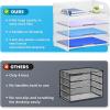 imageMarbrasse 4 Tier Paper Organizer Letter Tray  Mesh Desk File Organizer with Handle Paper Sorter Organizer for LetterA4 Office File Folder Holder Black 126quot x 91quot x 107quotWhite