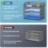 imageMarbrasse 4 Tier Paper Organizer Letter Tray  Mesh Desk File Organizer with Handle Paper Sorter Organizer for LetterA4 Office File Folder Holder Black 126quot x 91quot x 107quotGray
