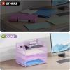 imageMarbrasse 4 Tier Paper Organizer Letter Tray  Mesh Desk File Organizer with Handle Paper Sorter Organizer for LetterA4 Office File Folder Holder Black 126quot x 91quot x 107quotPurple