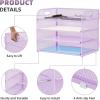 imageMarbrasse 4 Tier Paper Organizer Letter Tray  Mesh Desk File Organizer with Handle Paper Sorter Organizer for LetterA4 Office File Folder Holder Black 126quot x 91quot x 107quotPurple