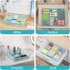 imageMarbrasse Desk Drawer Organizer Metal Mesh Drawer Organizer Tray with 5 Adjustable CompartmentsDesk Organizers and Accessories for HomeOfficeKitchenMakeupVanity BlackBlue