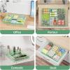 imageMarbrasse Desk Drawer Organizer Metal Mesh Drawer Organizer Tray with 5 Adjustable CompartmentsDesk Organizers and Accessories for HomeOfficeKitchenMakeupVanity BlackGreen
