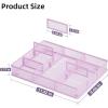 imageMarbrasse Desk Drawer Organizer Metal Mesh Drawer Organizer Tray with 5 Adjustable CompartmentsDesk Organizers and Accessories for HomeOfficeKitchenMakeupVanity BlackPurple