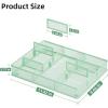 imageMarbrasse Desk Drawer Organizer Metal Mesh Drawer Organizer Tray with 5 Adjustable CompartmentsDesk Organizers and Accessories for HomeOfficeKitchenMakeupVanity BlackGreen