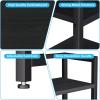 imageMarbrasse Desk Shelf with Drawer 40quot Desk Hutch for Computer Monitor Wooden Desktop Bookshelf Storage Rack for Home Office Dorm  Dark BrownBlack