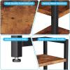 imageMarbrasse Desk Shelf with Drawer 40quot Desk Hutch for Computer Monitor Wooden Desktop Bookshelf Storage Rack for Home Office Dorm  Dark BrownDark Brown