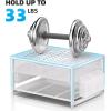 imageMarbrasse Metal Printer Stand for Desk with Storage Drawer and 2 Pen Holders 2Tier Desktop Organizer Printer Table for Home Office MultiPurpose Desk Organizer for Fax Machine Scanner FilesBlackWhite