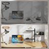 imageMarbrasse 3Tier Clamp on Desk Shelf Adjustable Above or Under Desktop Storage Shelf 360Rotatable Wood Standing Desk Organizer with HooksDesk Storage for Gaming DevicesBlackBlack
