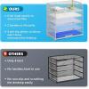 imageMarbrasse 5 Tier Paper Organizer with 3 Pen Holders Mesh Desk File Organizer with Handle Paper Sorter Desk Organizer for Home Office SuppliesBlack5 Tier Mesh File Organizerwhite