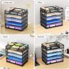imageMarbrasse 5 Tier Paper Organizer with 3 Pen Holders Mesh Desk File Organizer with Handle Paper Sorter Desk Organizer for Home Office SuppliesBlackMesh File Organizer 5cb