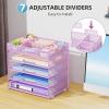 imageMarbrasse 5 Tier Paper Organizer with 3 Pen Holders Mesh Desk File Organizer with Handle Paper Sorter Desk Organizer for Home Office SuppliesBlackMesh File Organizer 5 Tierpurple