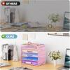 imageMarbrasse 5 Tier Paper Organizer with 3 Pen Holders Mesh Desk File Organizer with Handle Paper Sorter Desk Organizer for Home Office SuppliesBlackMesh File Organizer 5 Tierpink