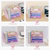imageMarbrasse 5Tier Desk Organizer with File HolderPaper Letter Tray OrganizerDesktop File Organizer with Adjustable CompartmentsMesh Desk Organizers and Accessories for Office SuppliesBlackPink