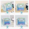 imageMarbrasse 5Tier Desk Organizer with File HolderPaper Letter Tray OrganizerDesktop File Organizer with Adjustable CompartmentsMesh Desk Organizers and Accessories for Office SuppliesBlackBlue