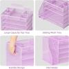 imageMarbrasse 5Tier Desk Organizer with File HolderPaper Letter Tray OrganizerDesktop File Organizer with Adjustable CompartmentsMesh Desk Organizers and Accessories for Office SuppliesBlackPurple