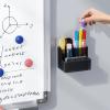 imageMarbrasse Acrylic Magnetic Pen Holder 2 Pack Dry Erase Marker Holder Magnetic Whiteboard Pencil Holders for Refrigerator Locker School and OfficeClearMagnetic Plastic HolderGrey