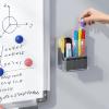 imageMarbrasse Acrylic Magnetic Pen Holder 2 Pack Dry Erase Marker Holder Magnetic Whiteboard Pencil Holders for Refrigerator Locker School and OfficeClearMagnetic Plastic HolderClear