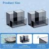 imageMarbrasse Acrylic Magnetic Pen Holder 2 Pack Dry Erase Marker Holder Magnetic Whiteboard Pencil Holders for Refrigerator Locker School and OfficeClear2P Magnetic Plastic HolderGrey