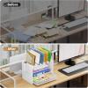 imageMarbrasse Desk organizer with Drawer 4Tier Wooden File Organizer with 5 Vertical File Holders and 2 Pen Holders Desk Organizers and Accessories for Home Office  Dark BrownWooden Mesh File OrganizerWhite