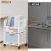 imageMarbrasse Rolling File Cart with Adjustable Dividers Mobile File Cabinet on Lockable Wheels Office Filing Cabinet Organizer Hanging File Folder Organizer for Home Office  Dark BrownWhite