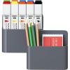 imageMabrasse 10p Magnetic Dry Erase Marker HolderPen and Eraser Holder for Whiteboard Magnet Pencil Cup Utility Storage Organizer for Office Refrigerator Locker and Metal Cabinets 10 PackGrey