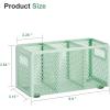imageMarbrasse Mesh Pen Holder for DeskPencil Holder Desk Organizer 3 Adjustable CompartmentsPencil Cup with Handle Perfect for Classroom Office HomeMakeupArt PinkGreen