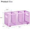 imageMarbrasse Mesh Pen Holder for DeskPencil Holder Desk Organizer 3 Adjustable CompartmentsPencil Cup with Handle Perfect for Classroom Office HomeMakeupArt PinkPurple