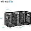 imageMarbrasse Mesh Pen Holder for DeskPencil Holder Desk Organizer 3 Adjustable CompartmentsPencil Cup with Handle Perfect for Classroom Office HomeMakeupArt PinkBlack