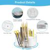imageMarbrasse Acrylic Pen Holder 360degree Rotating Clear Pen Organizer for Desk Desktop Stationery Organizer Caddy for Office School Home ampamp Art Supplies Acrylic CircleAcrylic Desk OrganizerCircle