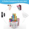 imageMarbrasse Acrylic Pen Holder 360degree Rotating Clear Pen Organizer for Desk Desktop Stationery Organizer Caddy for Office School Home ampamp Art Supplies Acrylic CircleAcrylic Desk OrganizerCircle