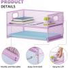 imageMarbrasse 2 Tier Paper Organizer Letter Tray Mesh File Organizer with Handle Paper Sorter Desk Organizer for Home Office Supplies  Black2 Tier Purple