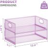 imageMarbrasse 2 Tier Paper Organizer Letter Tray Mesh File Organizer with Handle Paper Sorter Desk Organizer for Home Office Supplies  Black2 Tier Purple
