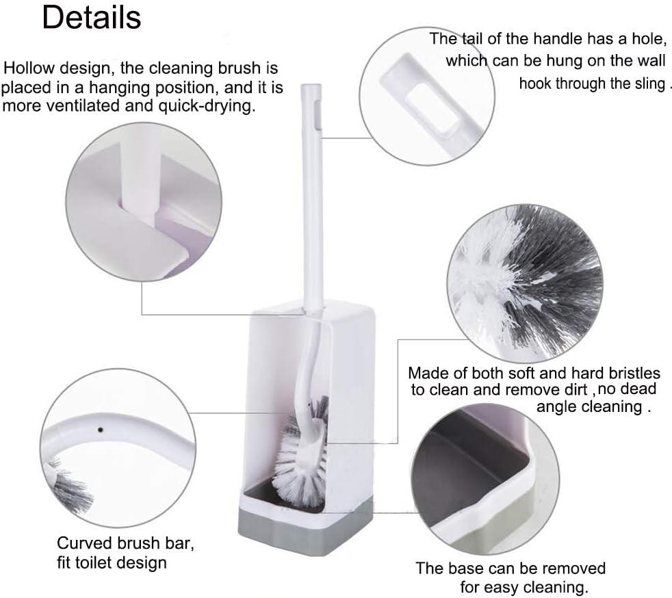 imageMarbarsse Bathroom Toilet Bowl Brush and Holder Curved Design Toilet Brush for Deep Cleaning Under Rim Best Toilet Brush Set Easy Handy CompactToilet BowlCleaner Brush for Bathroom 4 Pack2 Pack