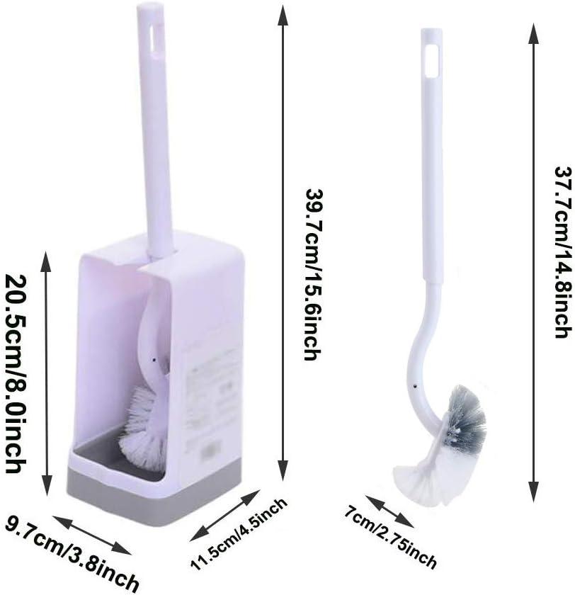 imageMarbarsse Bathroom Toilet Bowl Brush and Holder Curved Design Toilet Brush for Deep Cleaning Under Rim Best Toilet Brush Set Easy Handy CompactToilet BowlCleaner Brush for Bathroom 4 Pack2 Pack