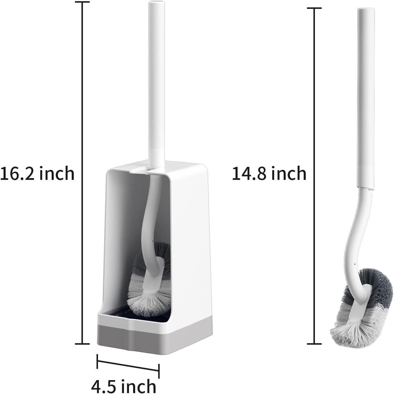 imageMarbarsse Bathroom Toilet Bowl Brush and Holder Curved Design Toilet Brush for Deep Cleaning Under Rim Best Toilet Brush Set Easy Handy CompactToilet BowlCleaner Brush for Bathroom 4 Pack1 Pack  Dismount