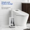 imageMarbarsse Bathroom Toilet Bowl Brush and Holder Curved Design Toilet Brush for Deep Cleaning Under Rim Best Toilet Brush Set Easy Handy CompactToilet BowlCleaner Brush for Bathroom 4 Pack1 Pack  Dismount