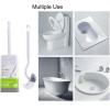 imageMarbarsse Bathroom Toilet Bowl Brush and Holder Curved Design Toilet Brush for Deep Cleaning Under Rim Best Toilet Brush Set Easy Handy CompactToilet BowlCleaner Brush for Bathroom 4 Pack4p
