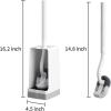 imageMarbarsse Bathroom Toilet Bowl Brush and Holder Curved Design Toilet Brush for Deep Cleaning Under Rim Best Toilet Brush Set Easy Handy CompactToilet BowlCleaner Brush for Bathroom 4 Pack1 Pack  Dismount