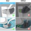 imageMarbarsse Bathroom Toilet Bowl Brush and Holder Curved Design Toilet Brush for Deep Cleaning Under Rim Best Toilet Brush Set Easy Handy CompactToilet BowlCleaner Brush for Bathroom 4 Pack1 Pack  Dismount