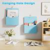 imageMagnetic File Holder  Magnetic Paper Holder Pocket Organizer Office Supplies Storage Mail Organizer for NotebooksPlannersLetter BlueBlue Holder2L
